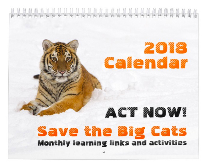 Endangered Species kids' learning calendar